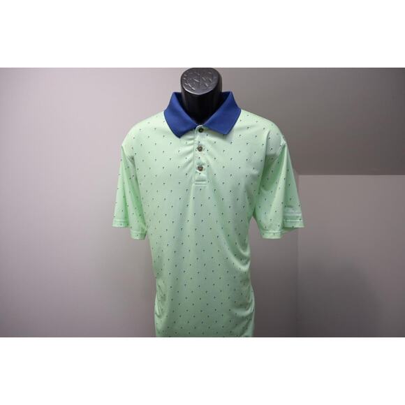 Pebble Beach Golf Polo Shirt Flags Green Athletic Short Sleeve Mens Sz XL - Picture 3 of 6